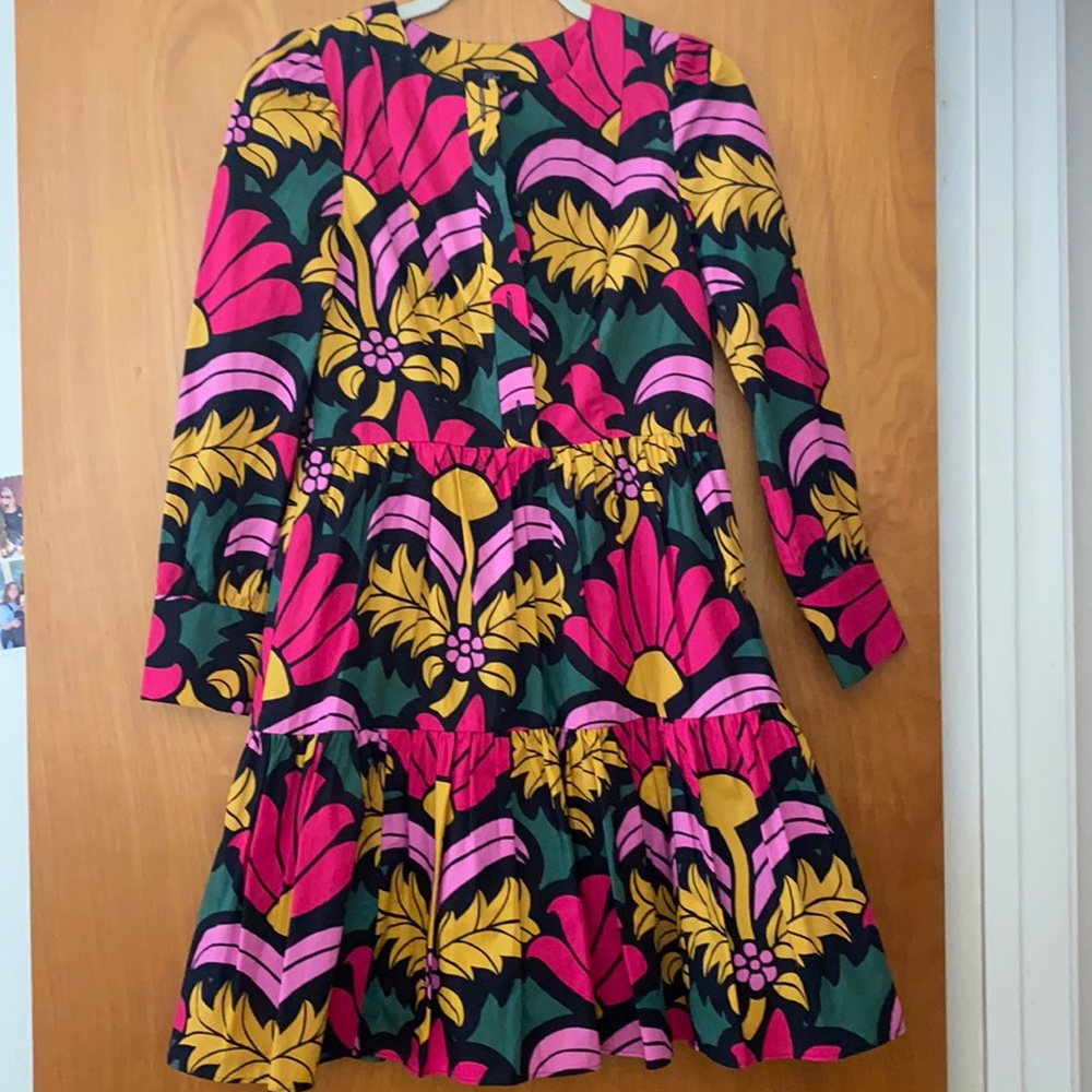 Floral J. Crew printed A-line skater dress